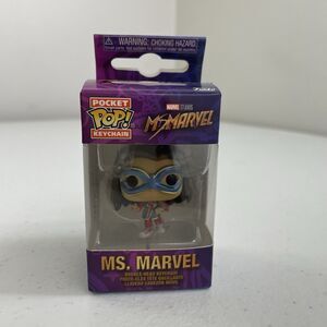 Funko Pocket POP! Ms. Marvel Keychain - Bobble Head - New Marvel Studios